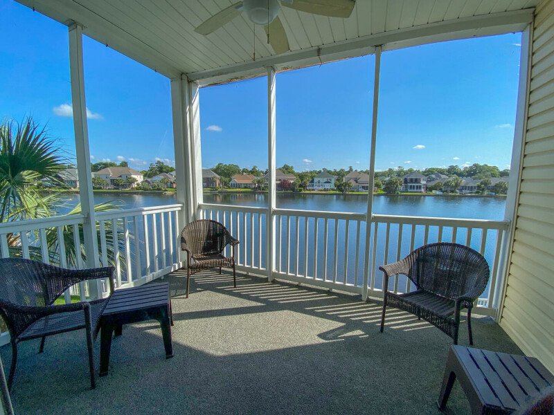 Back porch of a North Myrtle Beach vacation rental